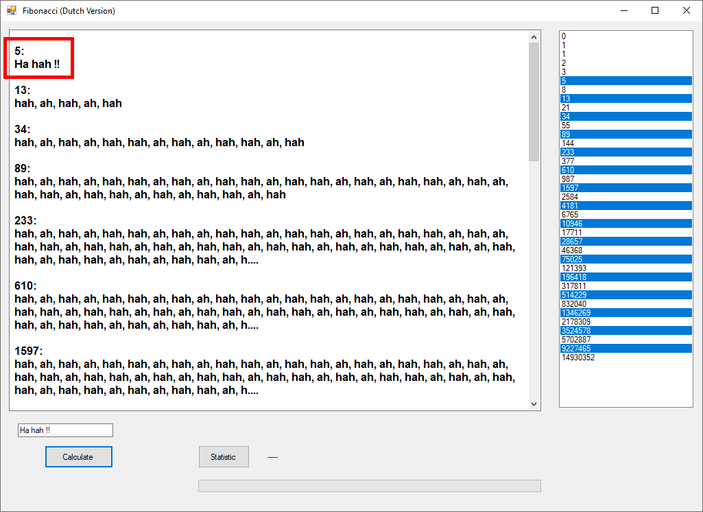 אפליקציית פיבונאצ'י - גרסה הולנדית
